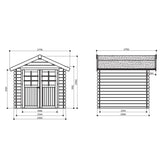 Abri de jardin en bois traité autoclave 28mm Nimes porte double 5,66m² SOLID Ma boutique